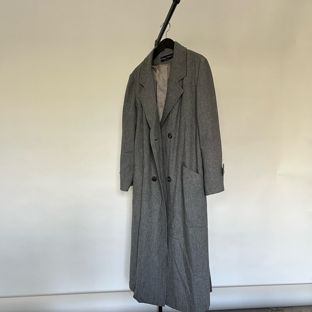 Gray Double-Breasted Overcoat - image 1